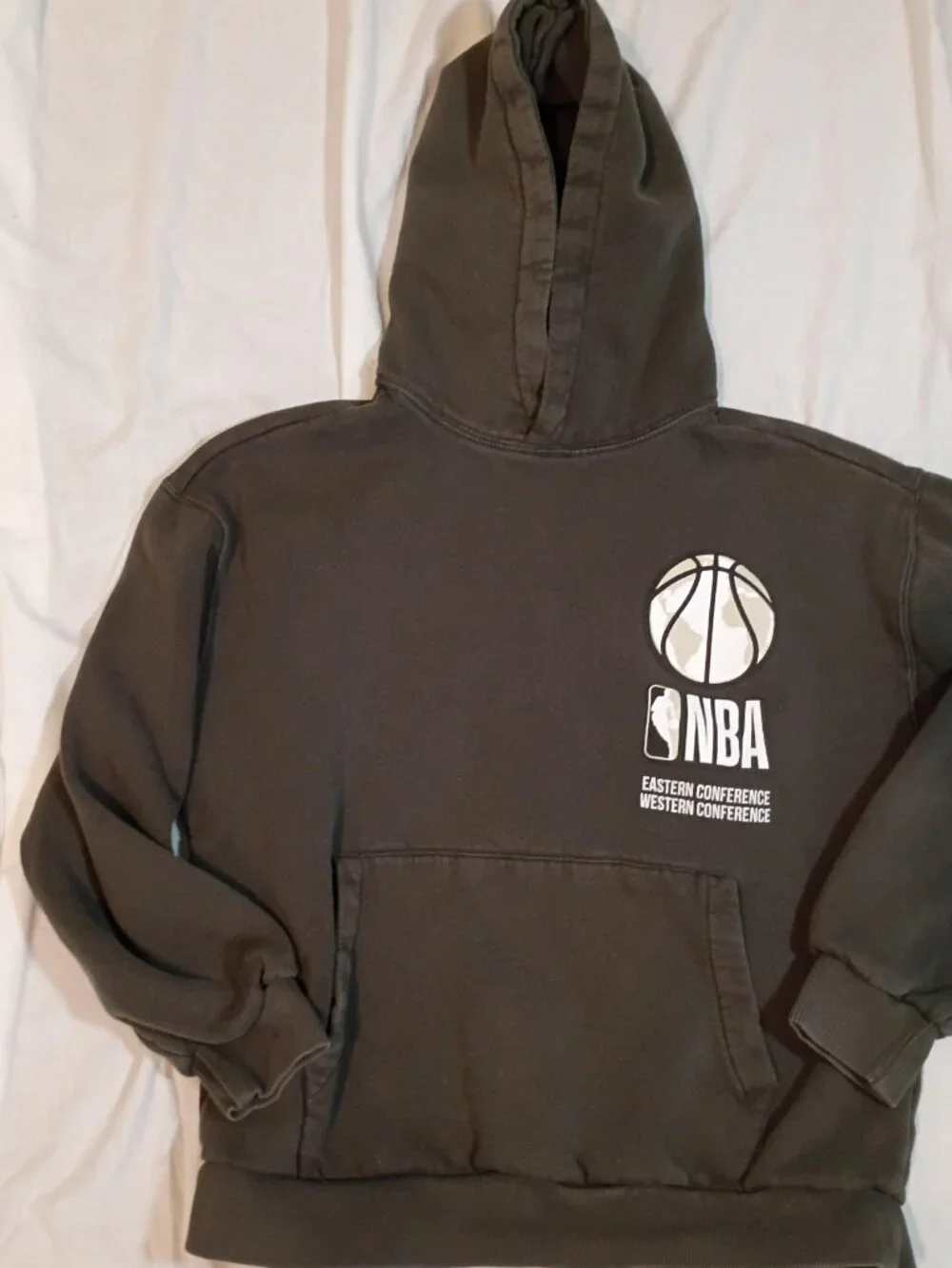 Zara Kids/Hoodie/Youth 13-14/Gray NBA Graphic Pullover Streetwear Basketball Urb